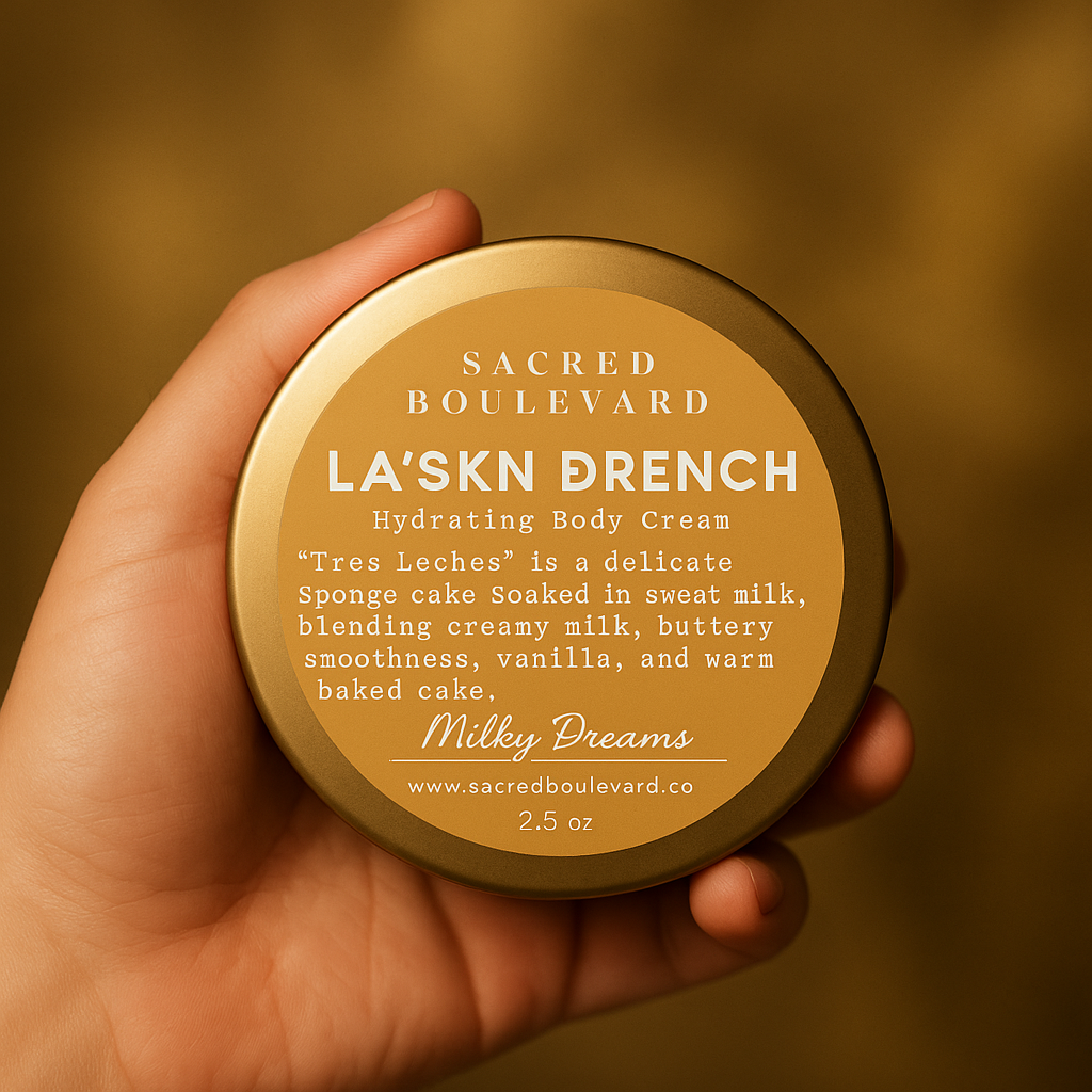 2.5 oz Inspired By Fragrances Sacred Boulevard Deep Hydration Rich Thick Body Cream - Replenish, Smooth, Rich Nourishment, All Skin Types, Dry Skin, Body Care, Body Lotion - Moisture