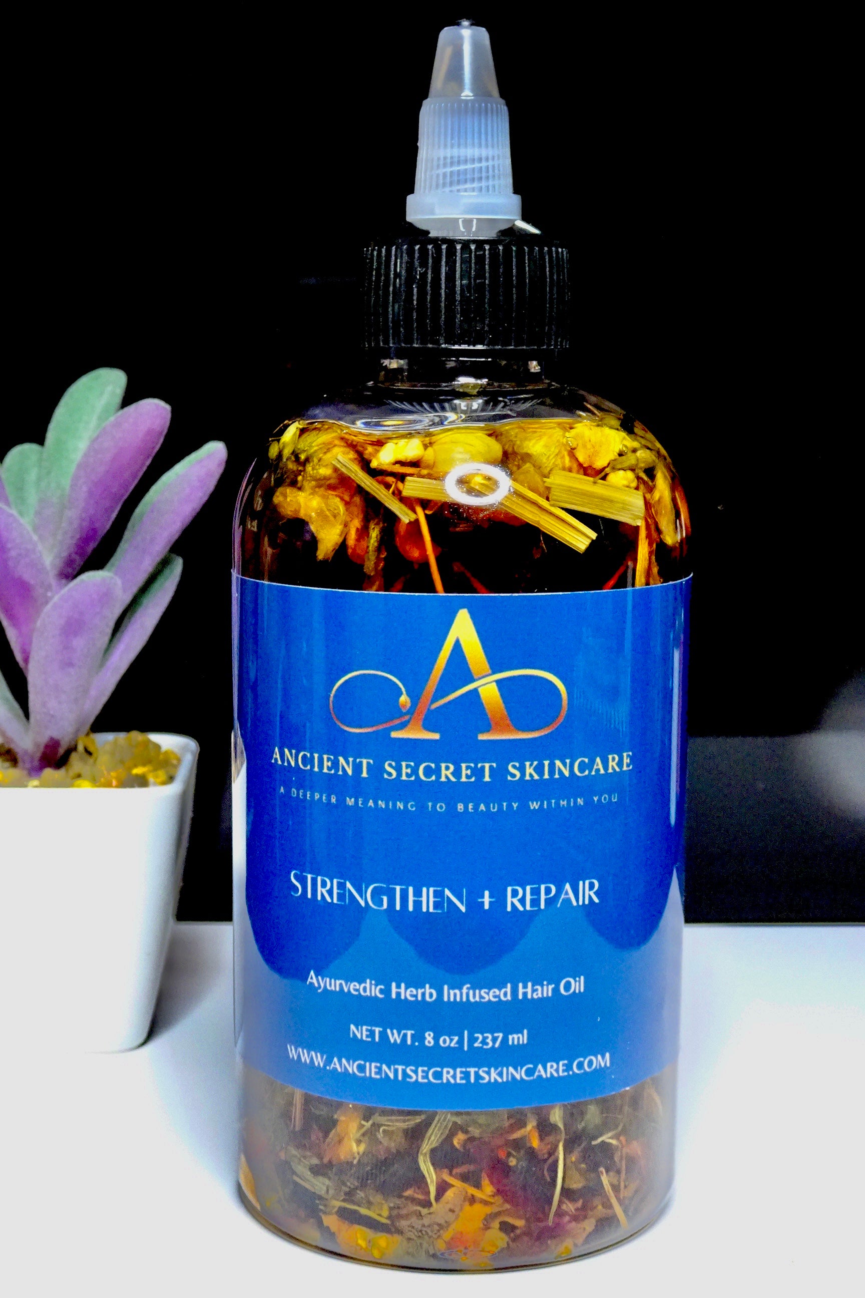 Strengthen + Repair Ayurvedic Hair Oil, Hair Growth, Anti- Dandruff, Strengthen & Repair, Dry, Damaged Hair, Thicken Hair