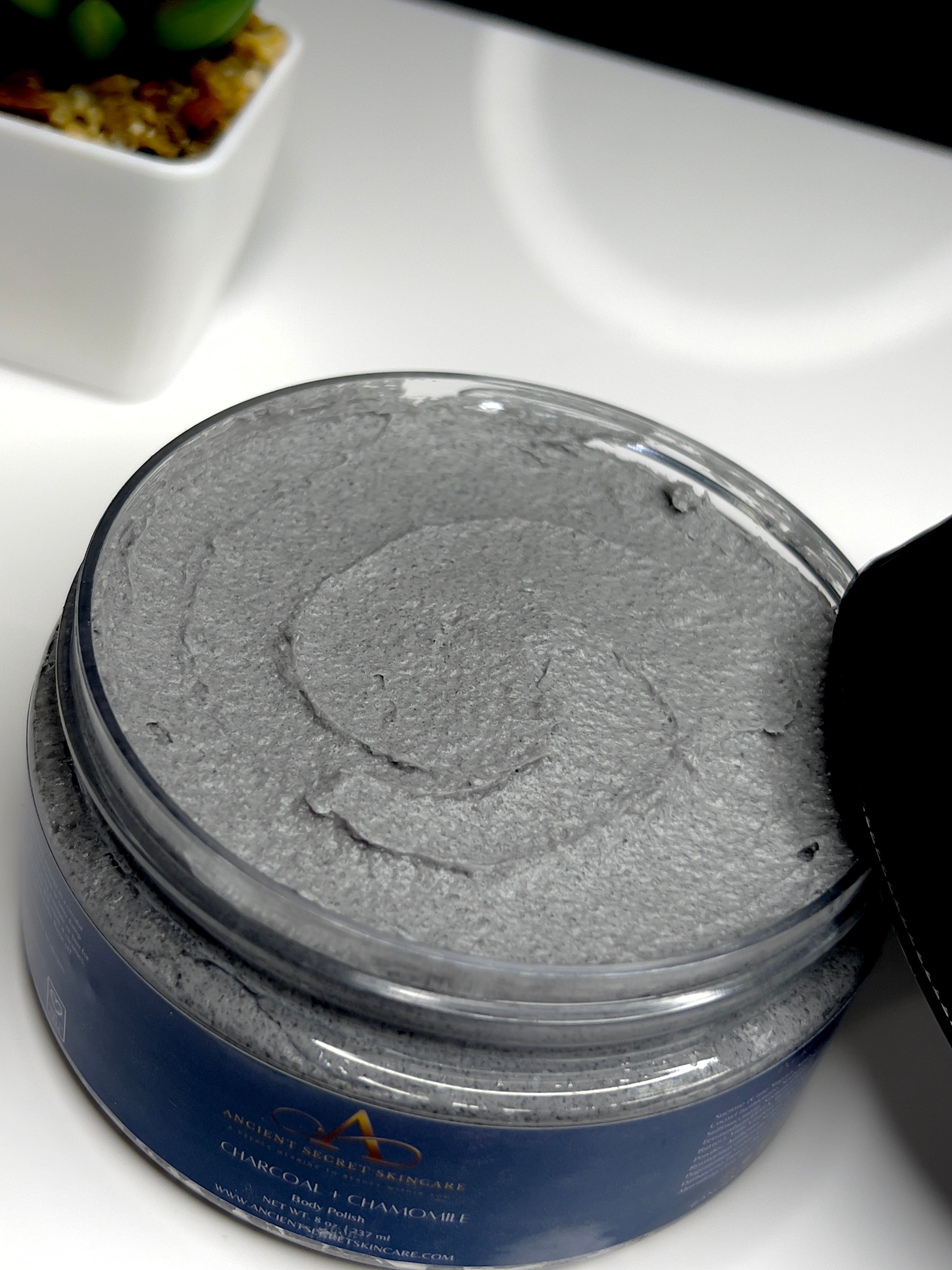 Charcoal + Chamomile Body Polish | Acne Prone Skin, Sensitive Skin, Treat Irritated Skin, Natural Skin Glow