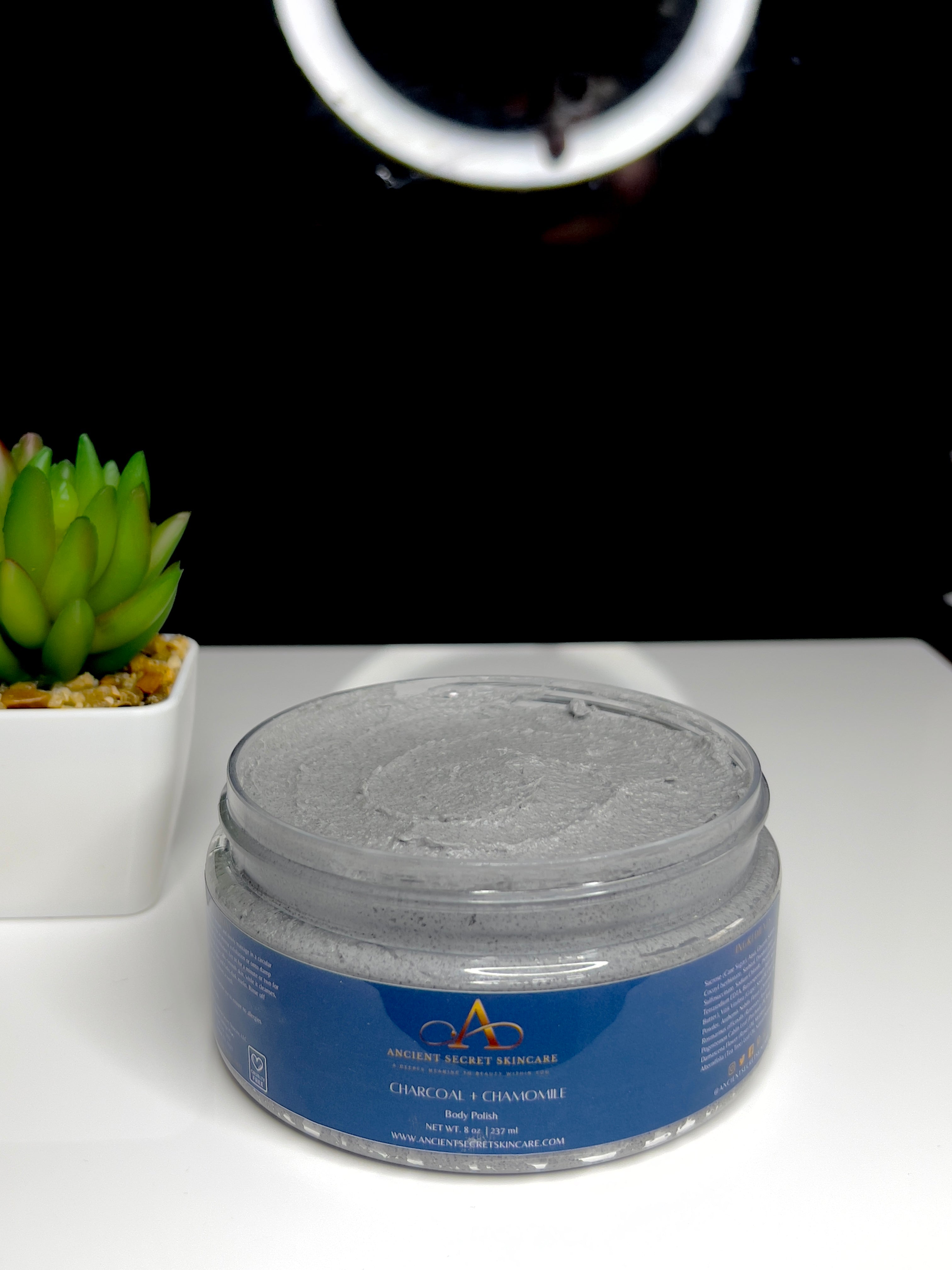 Charcoal + Chamomile Body Polish | Acne Prone Skin, Sensitive Skin, Treat Irritated Skin, Natural Skin Glow